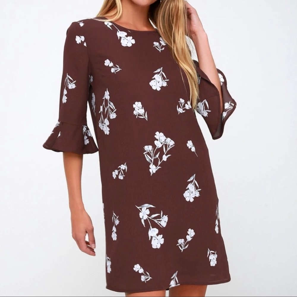 Lulus floral shift dress